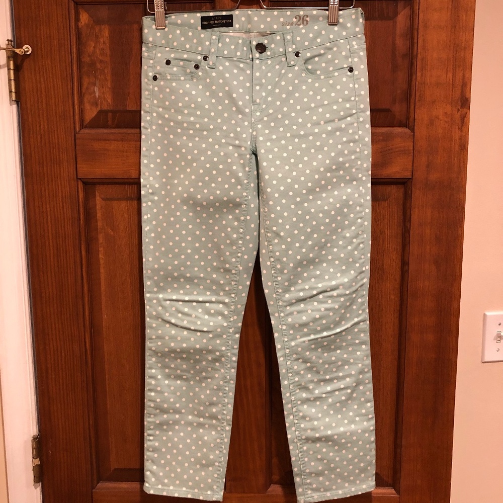 J. Crew Cropped Matchstick Pants, Size: 26